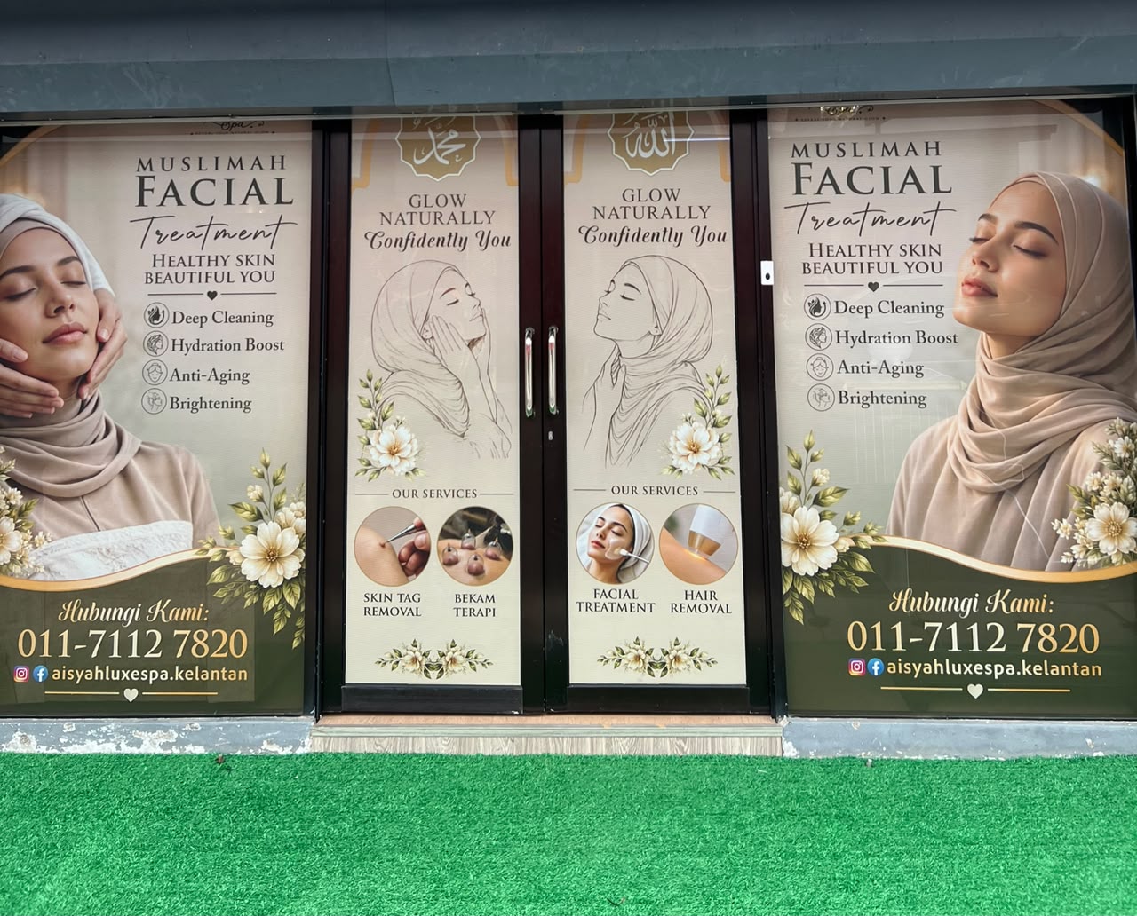 Aisyah Luxe Spa Kuala Krai — Bilik Rawatan Muka Premium Muslimah di Laman Firdaus, Kelantan